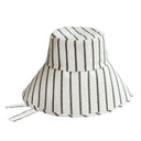 HARPER Handwoven Striped Wide-brim Hat