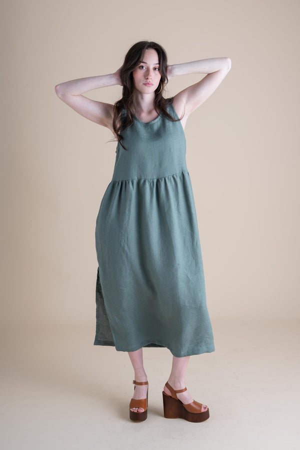 Hawthorn Dress (Updated) in Agave