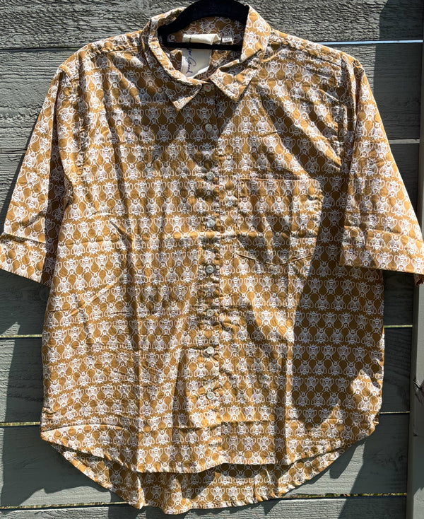 Good Boyfriend Short Sleeve Shirt - Bee Happy Honeycomb