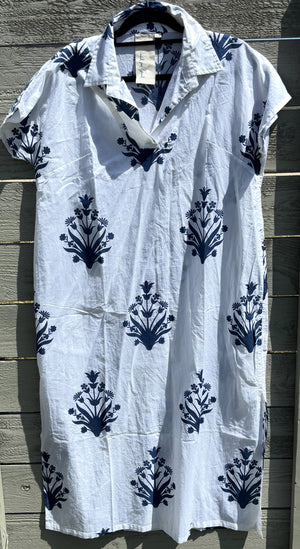 Scout Caftan - Cameo Floral True Navy
