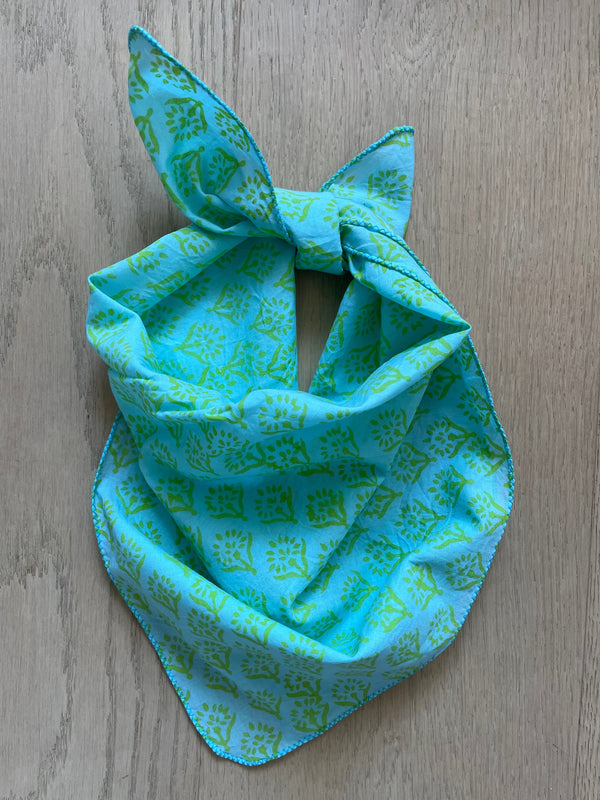 Bandana Scarf - Sunflower Overdye Glacier Blue Square