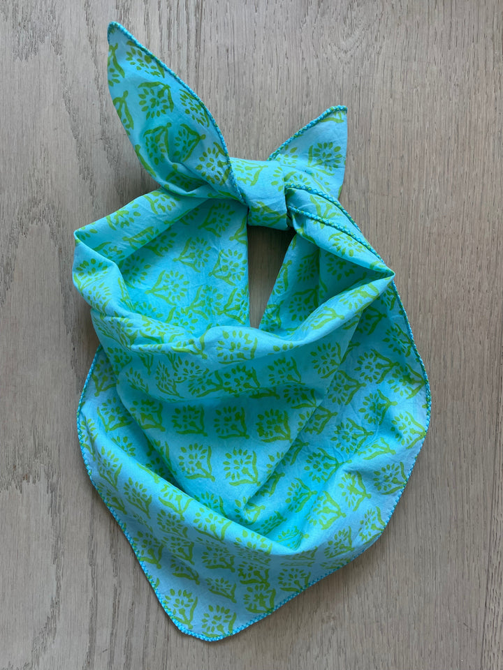 Bandana Scarf - Sunflower Overdye Glacier Blue Square