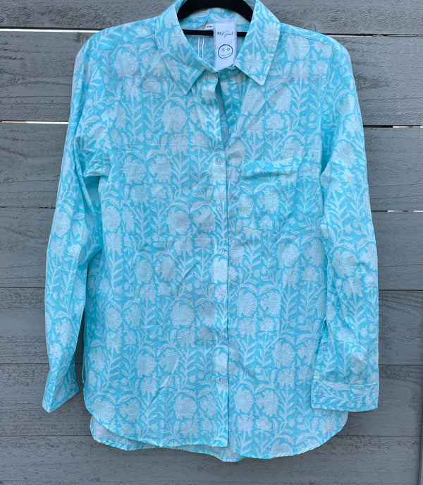 Good Boyfriend Shirt - Capri Floral Cerulean