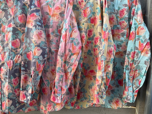 Good Boyfriend Shirt - Watercolor Floral Lemon Sorbet
