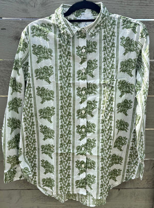 Good Boyfriend Shirt - Chatsworth Trellis Green