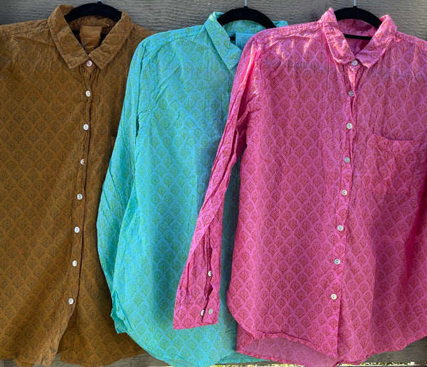 Good Boyfriend Shirt - Sunflower Overdye Glacier Blue