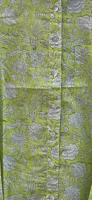 Good Boyfriend Shirt Floral Escape Citron Olive Oil