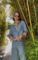 Good Boyfriend Shirt - Bali Floral Blue