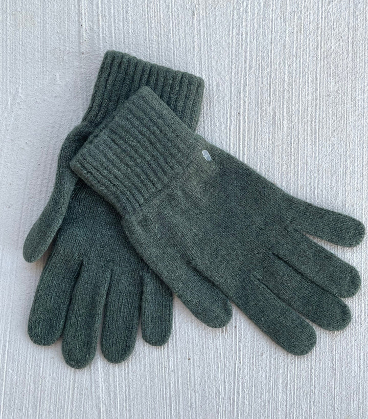 Bedford Recycled Cashmere Gloves - Olive