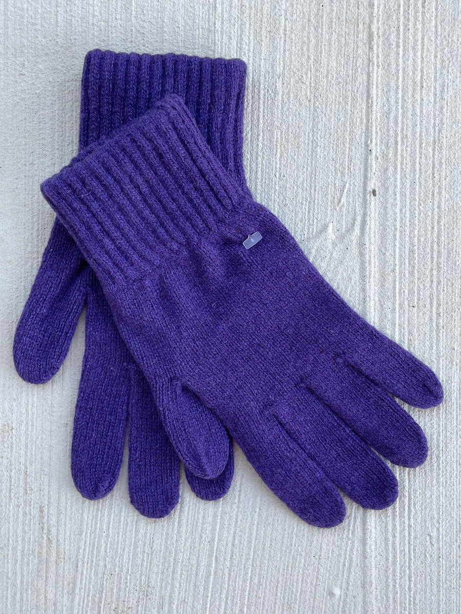 Bedford Recycled Cashmere Gloves - Violet