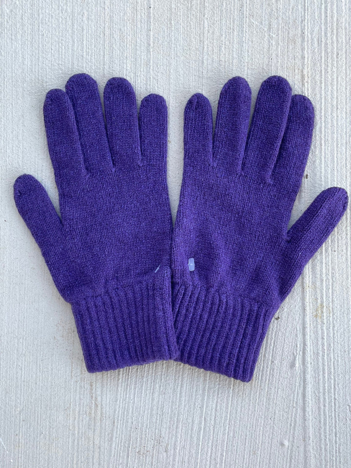 Bedford Recycled Cashmere Gloves - Violet