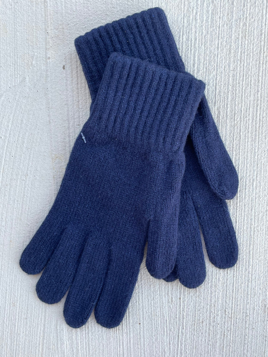 Bedford Recycled Cashmere Gloves - Navy
