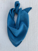 Newport Triangle Recycled Cashmere Scarf - French Teal