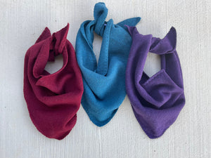 Newport Triangle Recycled Cashmere Scarf - French Teal
