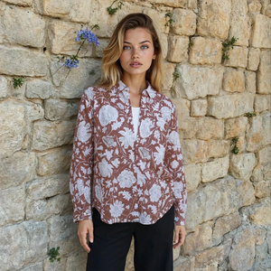 Good Boyfriend Shirt - Sugar Hill Floral Cocoa