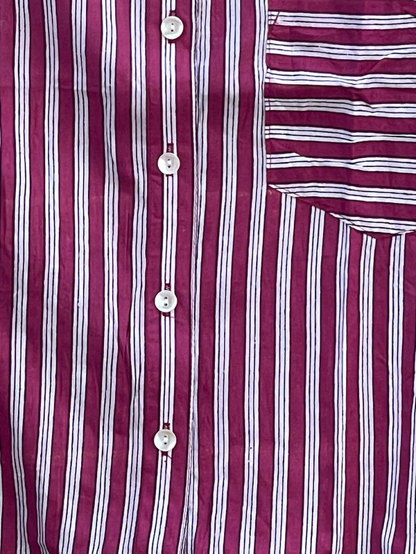 Good Boyfriend Shirt - Tuscan Stripe Plum