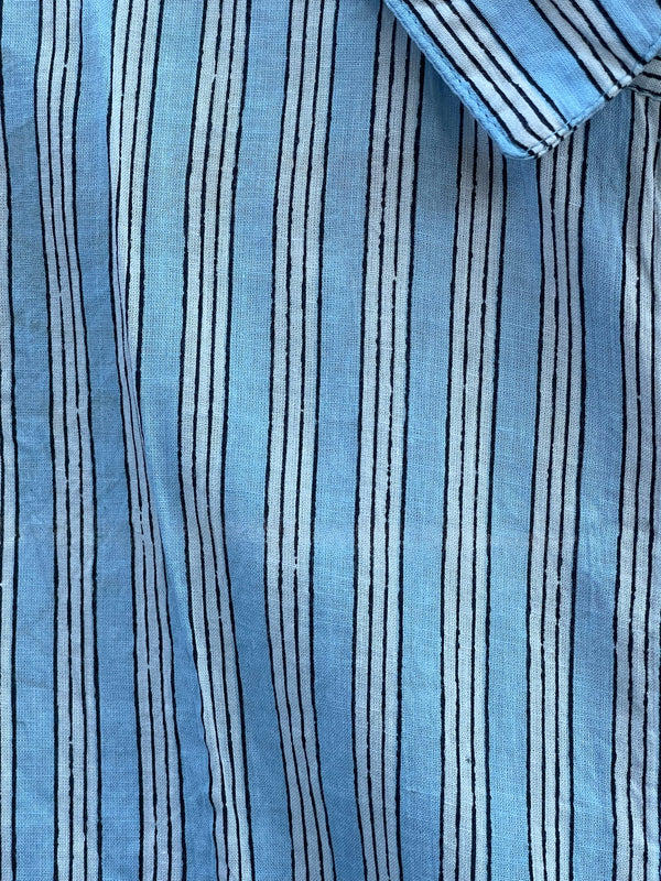 Good Boyfriend Shirt - Tuscan Stripe Cornflower Blue
