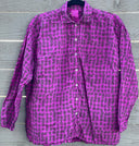 Relaxed Boyfriend Shirt Messy Dot - Overdye Magenta