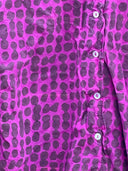 Relaxed Boyfriend Shirt Messy Dot - Overdye Magenta
