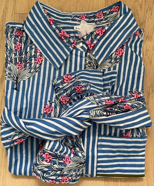 Good Boyfriend Shirt - Bali Floral Blue