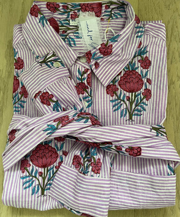 Good Boyfriend Shirt - Avalon Floral Lavender