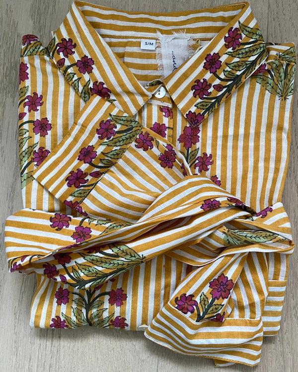 Good Boyfriend Shirt - Palm Cove Floral Honeycomb