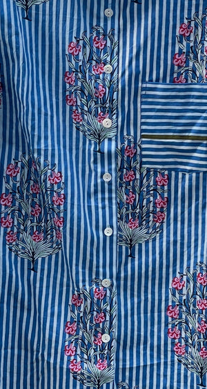 Good Boyfriend Shirt - Bali Floral Blue