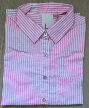Good Boyfriend Shirt - Menswear Stripe Tickled Pink