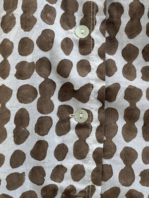 Relaxed Boyfriend Shirt Messy Dot - Pinecone