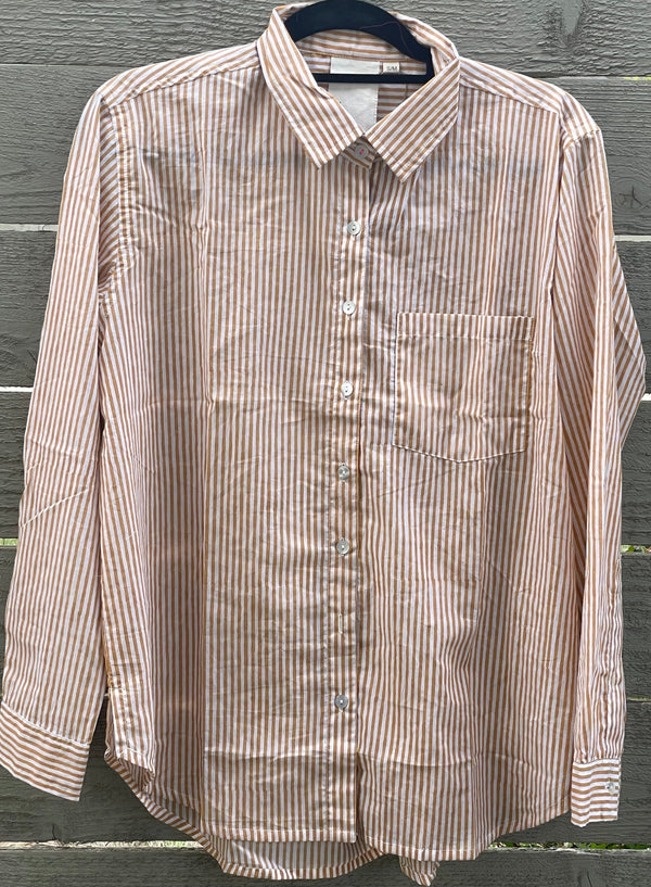 Good Boyfriend Shirt - Menswear Stripe Honeycomb