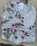 Good Boyfriend Shirt - Palm Cove Floral Dove Grey