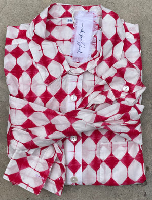 Good Boyfriend Shirt - Shibori Diamonds Rose