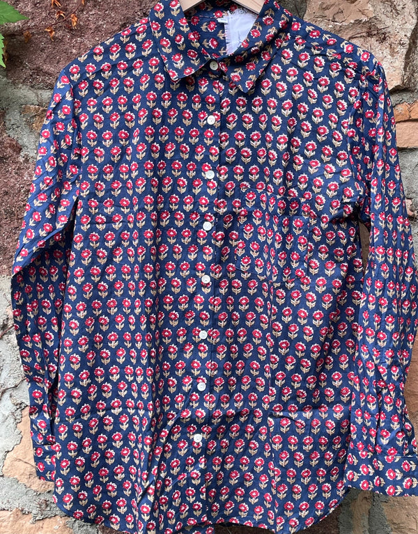 Good Boyfriend Shirt - Emory Floral Navy