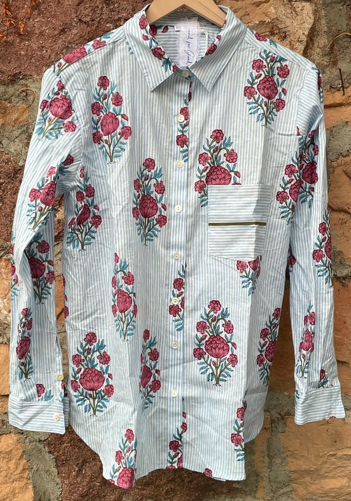 Good Boyfriend Shirt - Avalon Floral Sky