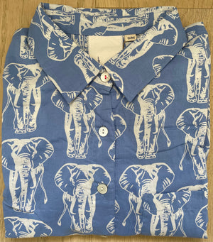 Good Boyfriend Shirt - Elephants Bluebird