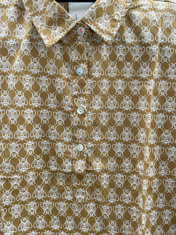 Good Boyfriend ShirtDress - Bee Happy Honeycomb