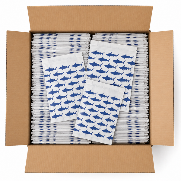500 Self-Sealing Sandwich Bags - Shark
