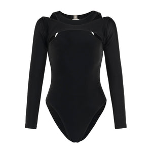 JUPITER Open-back Recycled Two-piece Swimsuit In Black