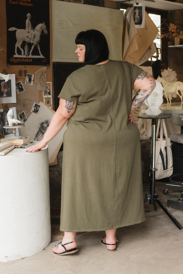 Cairo Dress in Moss