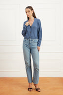 Diana Cardigan in Denim Blue