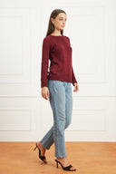 Sloane Crewneck in Burgundy