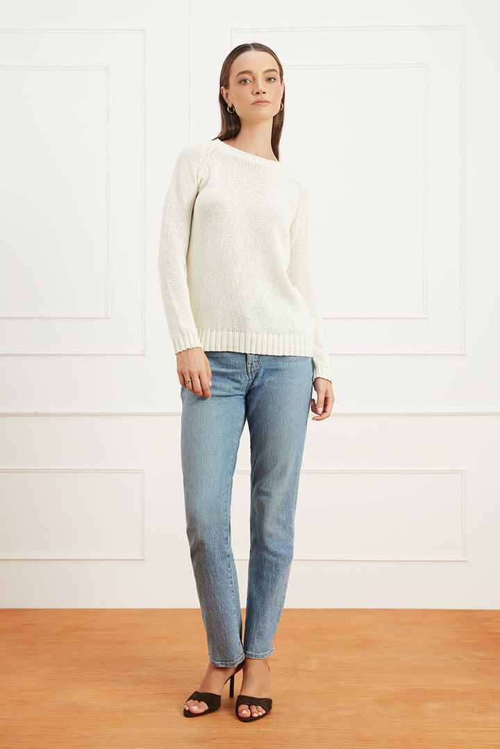 Sloane Crewneck in Oat Milk