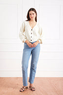 Greta Cardigan in Oat Milk