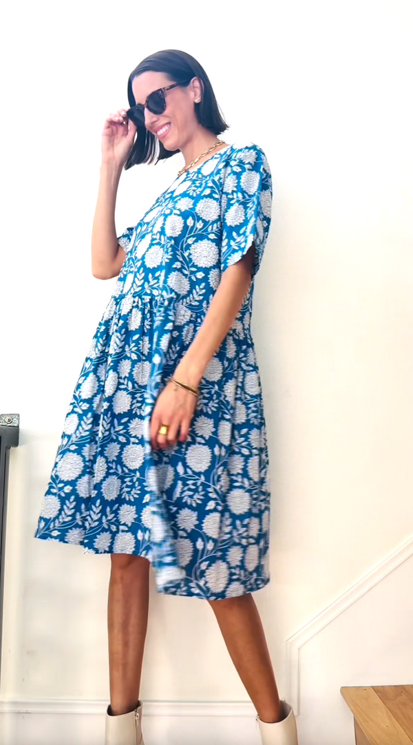 Hudson Dress - Hydrangea Beauty Cobalt
