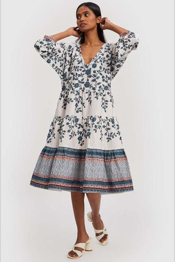 Kimono Sleeve Midi Dress