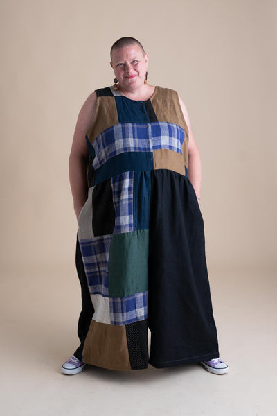 Backyard Jumpsuit 4X in Patchwork
