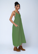 Hamptons Linen Dress - Olive