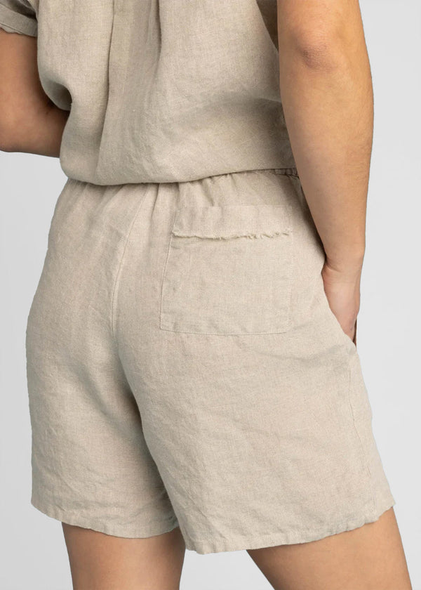 Shore Shorts - Linen Natural Tan