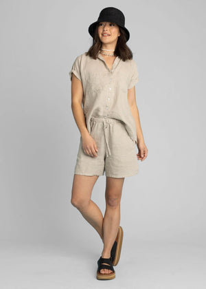 Shore Shorts - Linen Natural Tan