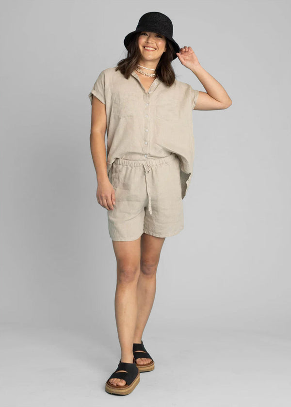 Shore Shorts - Linen Natural Tan